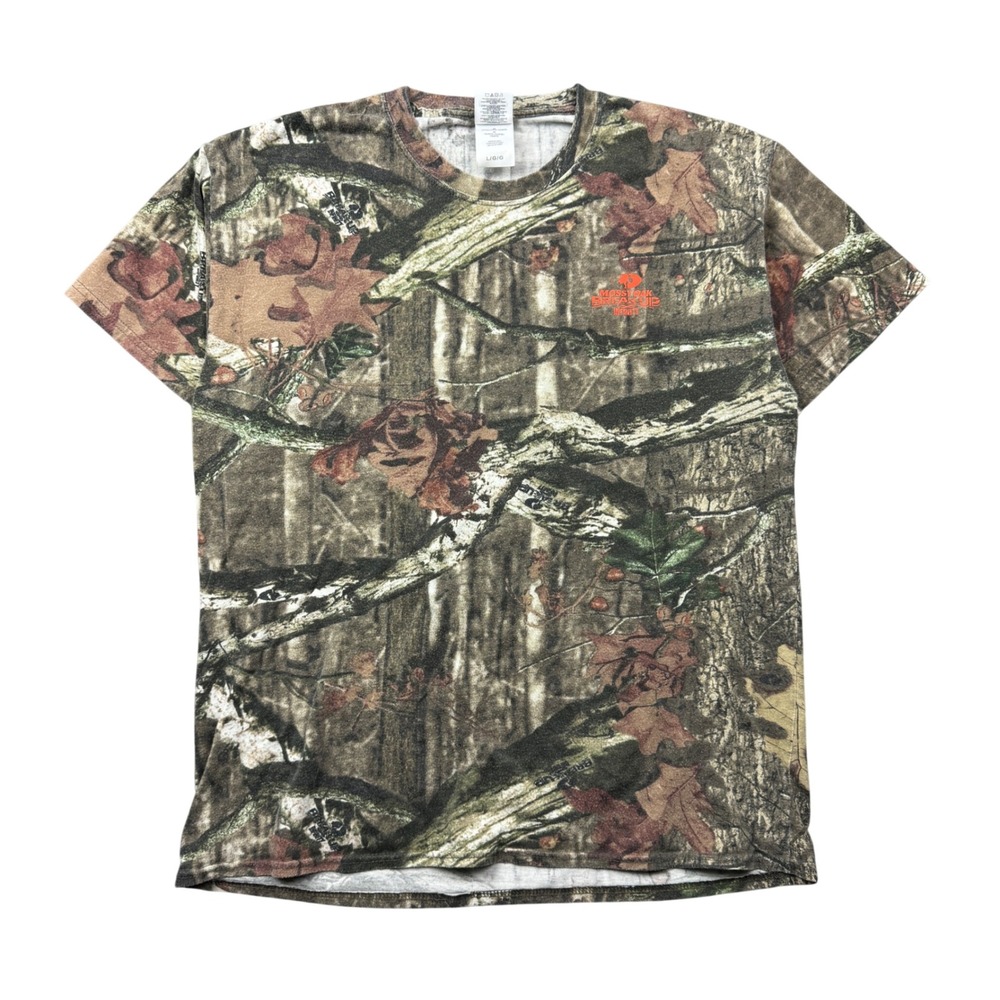 Mossy Oak Break-Up Infinity Camo T-Shirt Mens Large Brown Green Hunting Outdoors